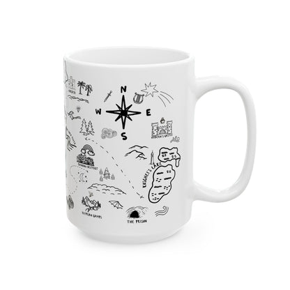 White ACOTAR Map Mug