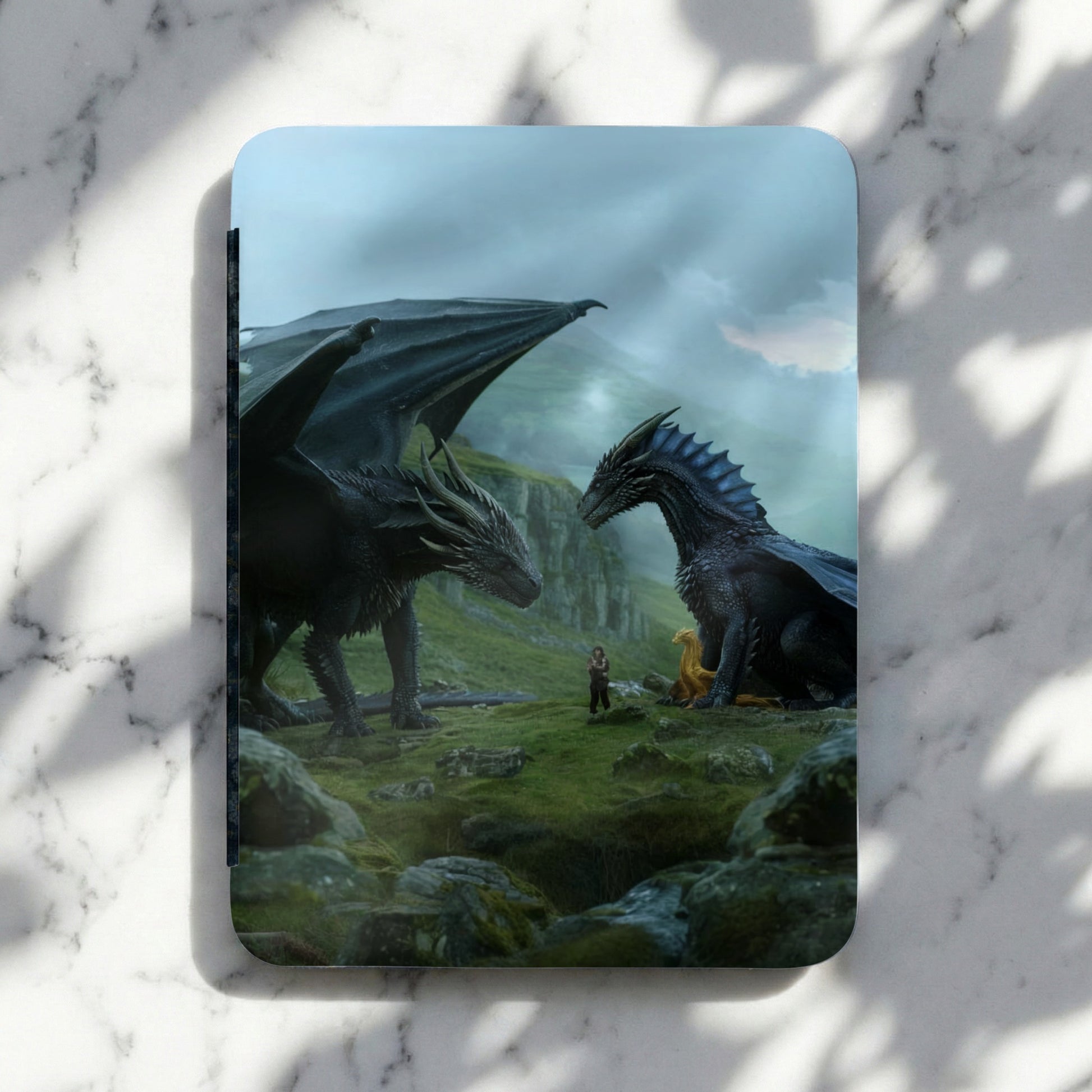 Epic Fantasy Dragons Mountain Landscape Artwork product type