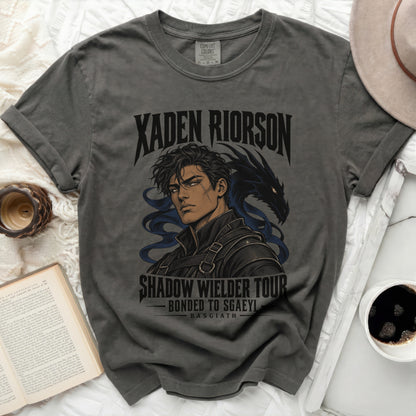 Kaden Riordan "Shadow Wielder Tour" t-shirt with dragon and text.