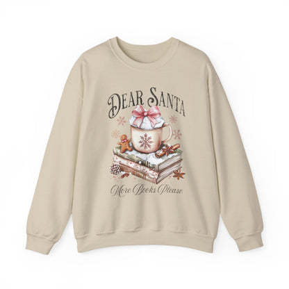 Dear Santa More Books Please Cozy Sweatshirt