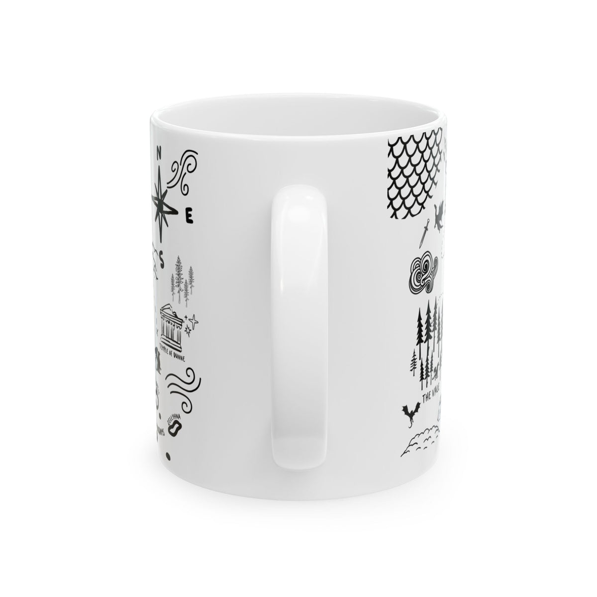 White Fourth Wing Map Mug
