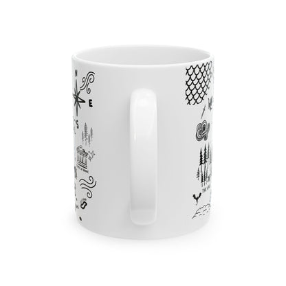 White Fourth Wing Map Mug
