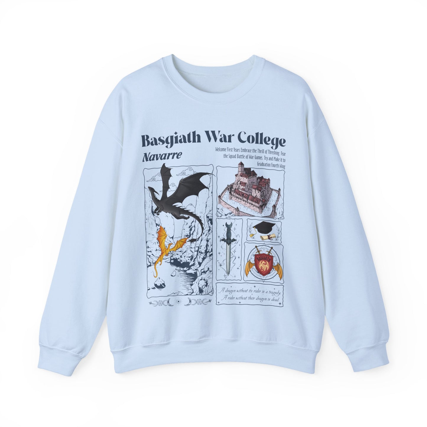 "Basgiath War College" Fourth Wing Sweatshirt - MagicMerchEmporium
