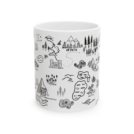 White Throne of Glass Map Mug