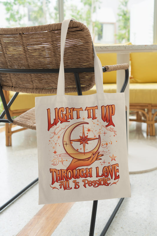 “Light It Up” Crescent City Quote Tote - MagicMerchEmporium