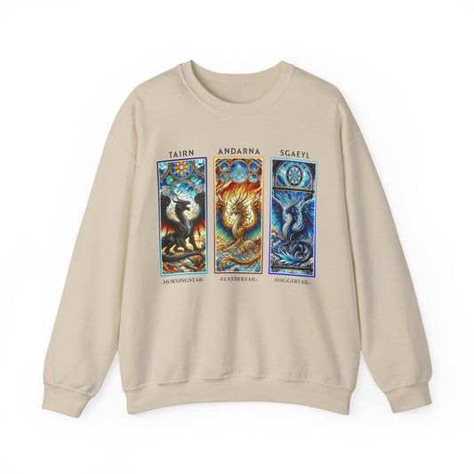 "Dragon Trio" Fourth Wing Inspired Sweatshirt