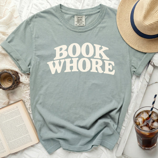 Book Whore Vintage Tee in Bay