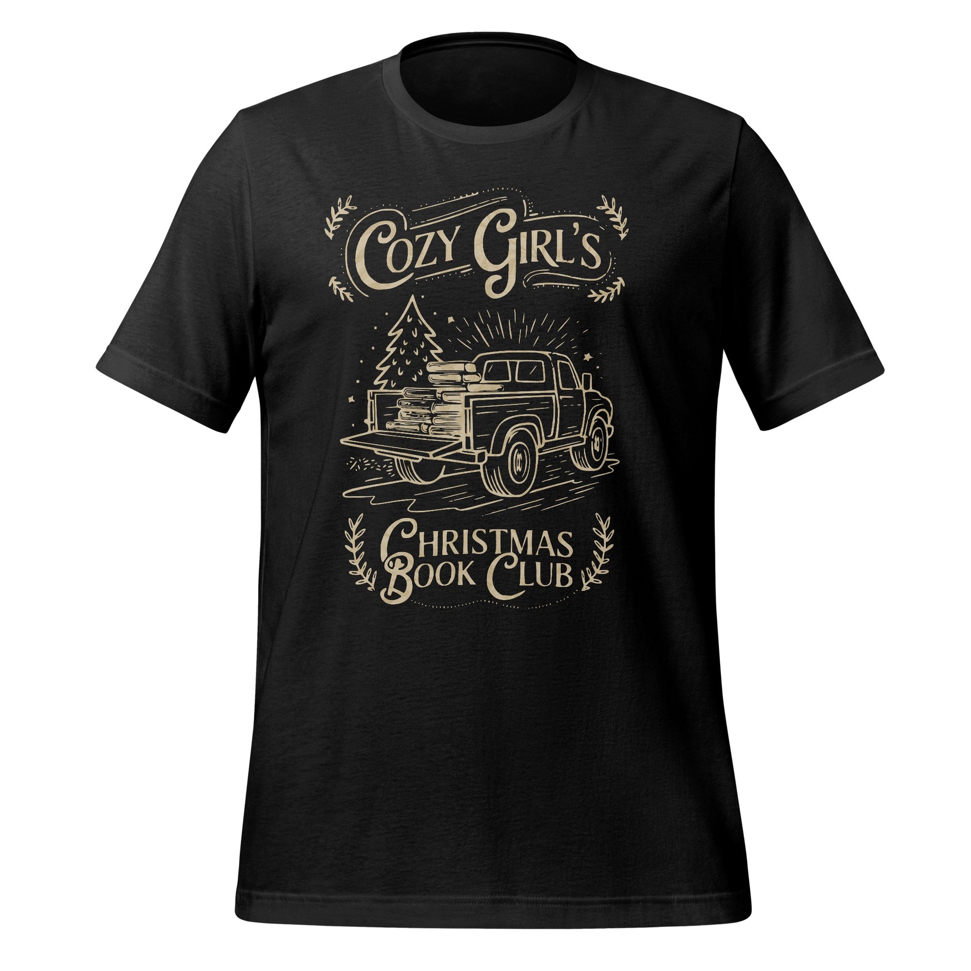 Cozy Girl's Christmas Book Club T-Shirt