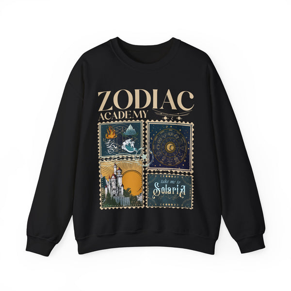 Zodiac Academy - Solaria Stamps Sweatshirt in Black