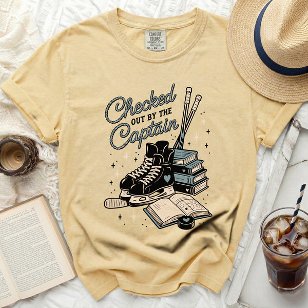 Captain's Checkmate Hockey Fan Tee in Butter