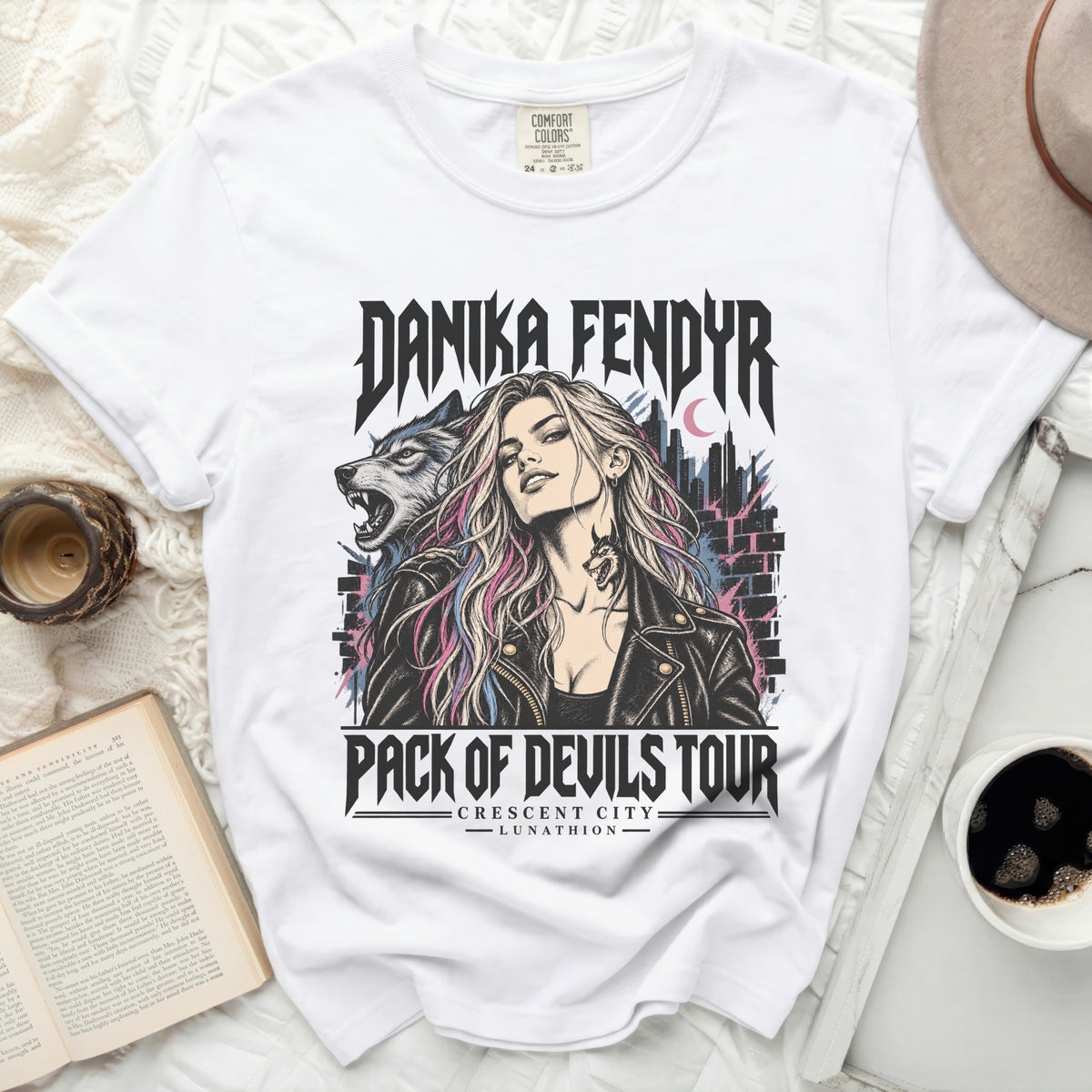 Danika Fendyr Pack of Devils Tour Crescent City Lunathion t-shirt.