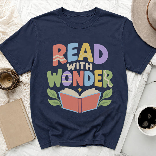 Read With Wonder Tee in True Navy
