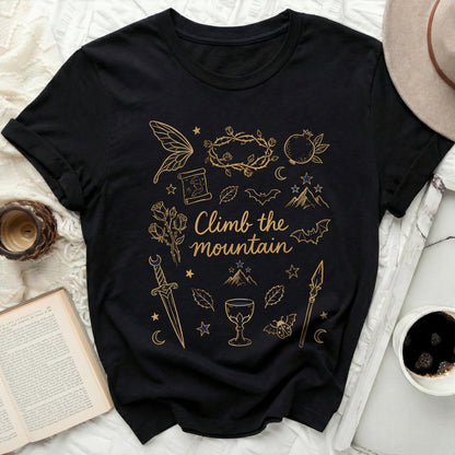Climb the Mountain Fantasy Art Golden Print product type