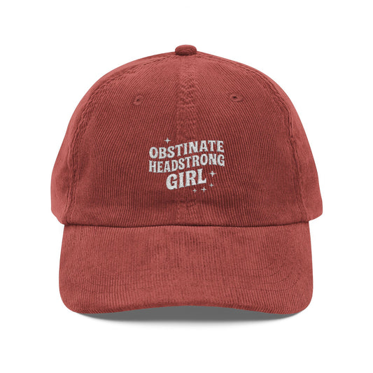 Obstinate Headstrong Girl - Vintage Corduroy Cap