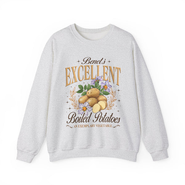 Benet's Excellent Boiled Potatoes Sweatshirt in Ash