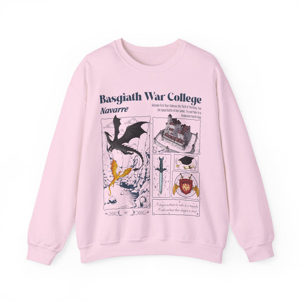 Basgiath War College Sweatshirt in Light Pink