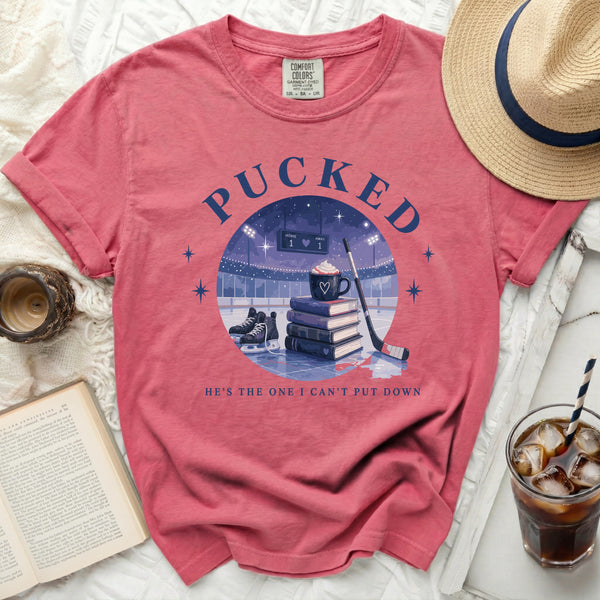 Pucked Hockey Romance Tee in Crunchberry