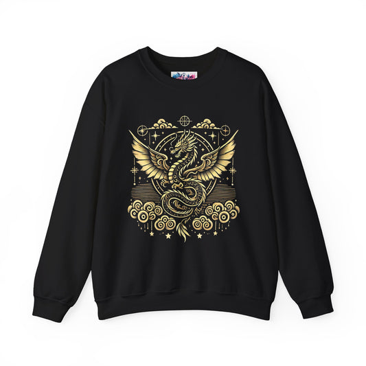 Golden Fourth Wing Dragon Sweatshirt