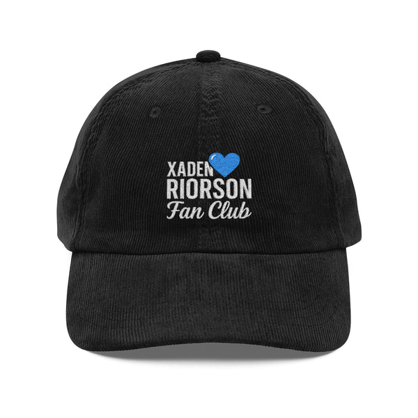Xaden Riorson Fan Club - Vintage Corduroy Cap in Black