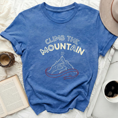 CLIMB THE MOUNTAIN Adventure Blue Graphic Tee product type