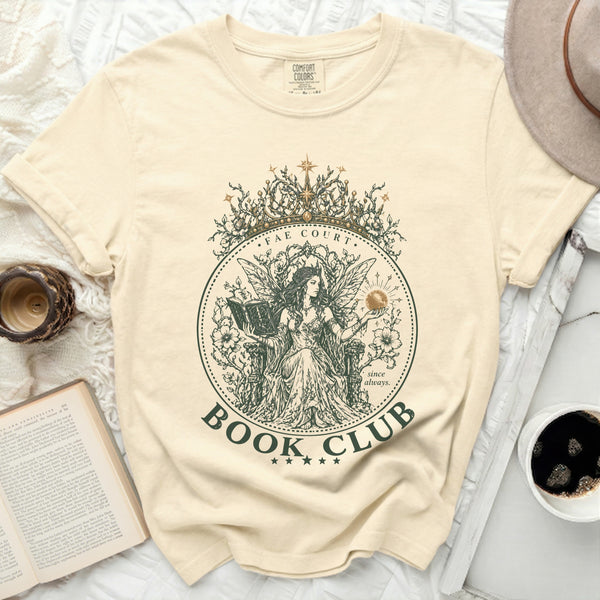 Fae Court Book Club Tee in Ivory