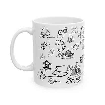 White Throne of Glass Map Mug