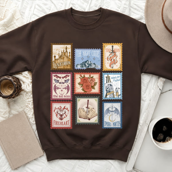 Maas Fandom Stamp Sweatshirt in Dark Chocolate