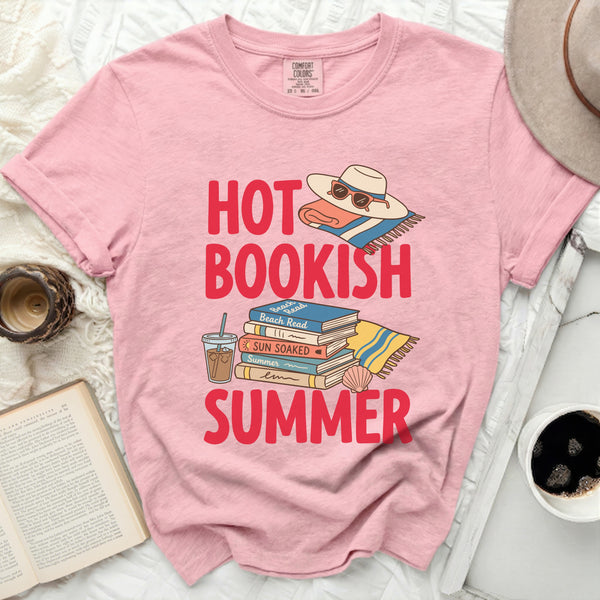 Hot Bookish Summer Vibes Tee in Blossom