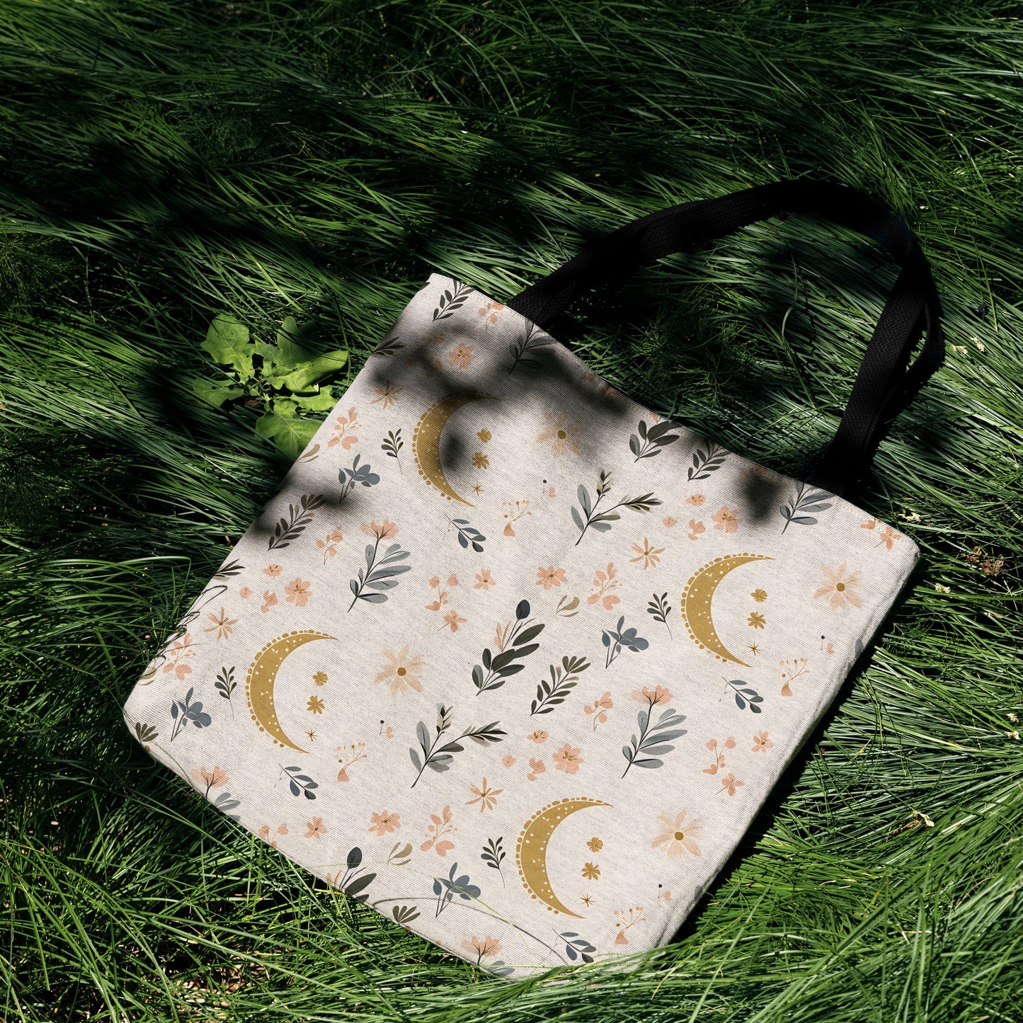 Moonlit Meadow Woven Tote Bag 🌙✨