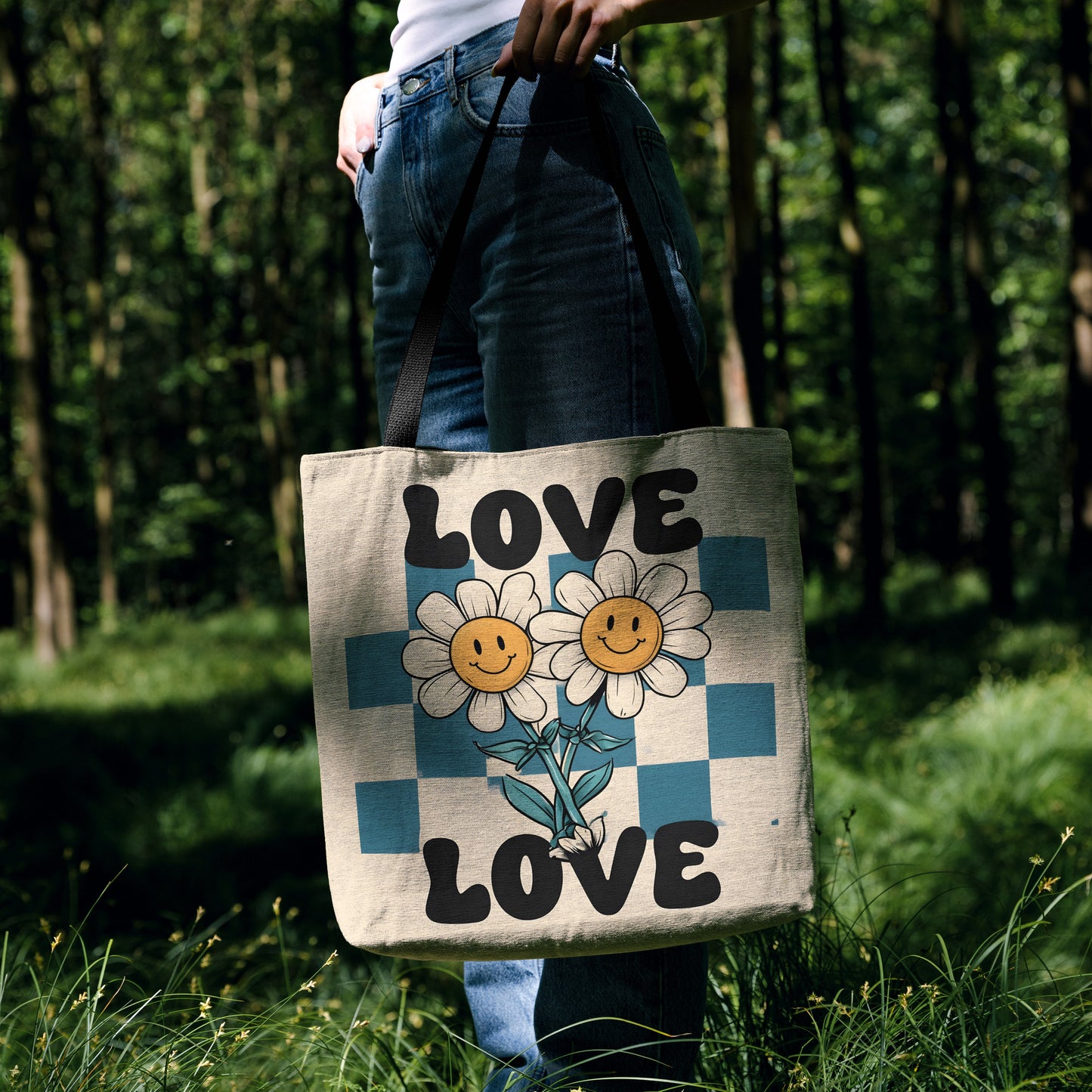 Groovy Daisy Love Tote 🌼🌀