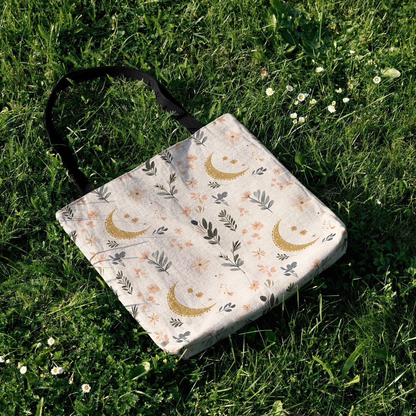 Moonlit Meadow Woven Tote Bag 🌙✨