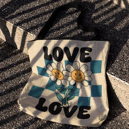 Groovy Daisy Love Tote 🌼🌀