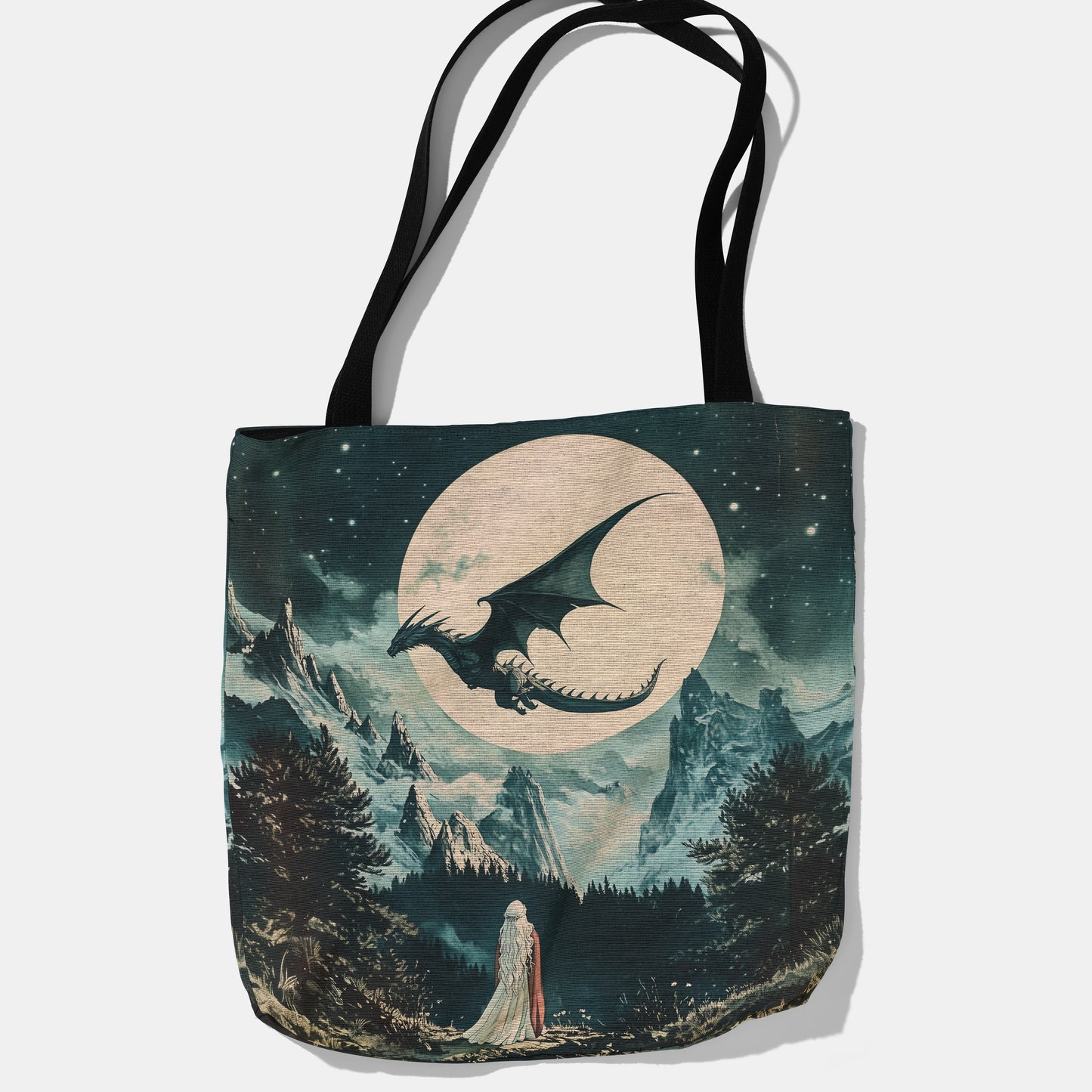 Wyvern’s Moon Woven Tote Bag 🌙🐉