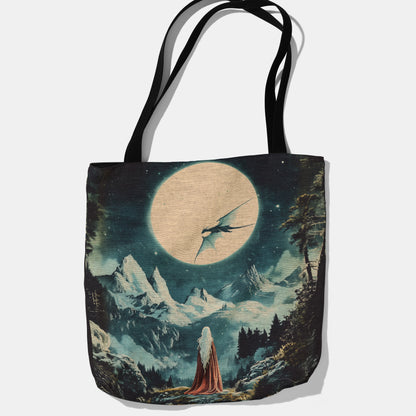 Mystical Mountain Wyvern Woven Tote Bag 🌌🐉