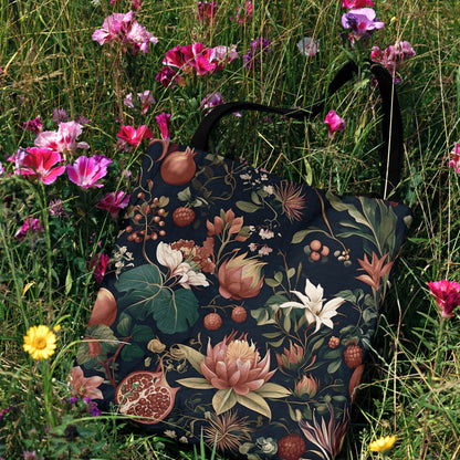 Dark Academia Floral Tote Bag 🌿✨