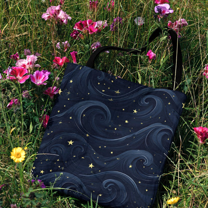 Celestial Waves Woven Tapestry Tote Bag 🌌✨