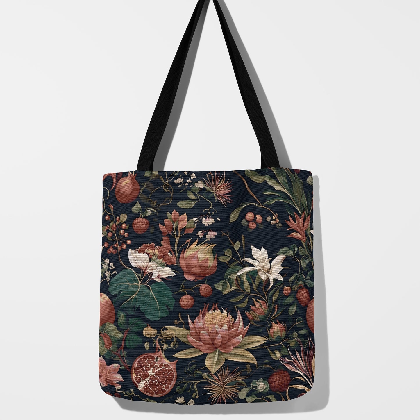 Dark Academia Floral Tote Bag 🌿✨