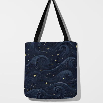 Celestial Waves Woven Tapestry Tote Bag 🌌✨