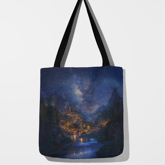Velaris Nightscape Woven Tote Bag - MagicMerchEmporium