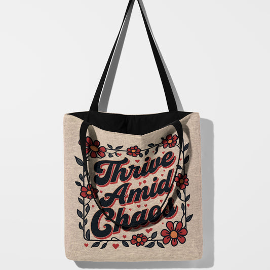 Thrive Amid Chaos Woven Tote Bag