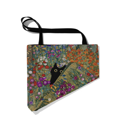 Klimt-Inspired Black Cat Tote Bag 🎨🐾