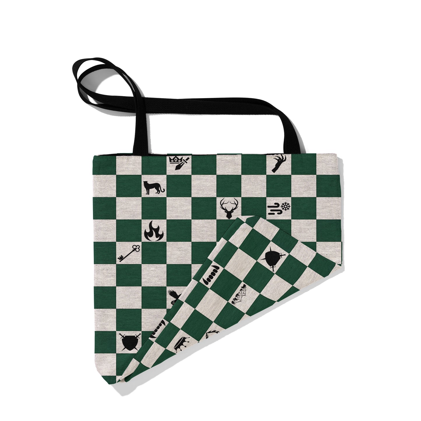 Throne of Glass Inspired Checkerboard Woven Tote Bag 🌟📚