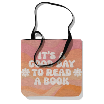 Bookworm Bliss Woven Tote Bag 📚🌸