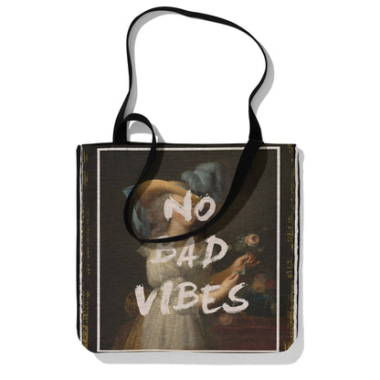 No Bad Vibes Tapestry Tote Bag🌸✨