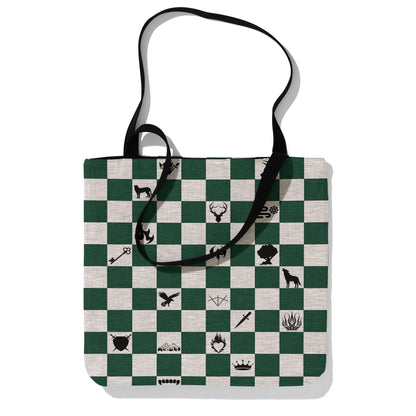 Throne of Glass Inspired Checkerboard Woven Tote Bag 🌟📚