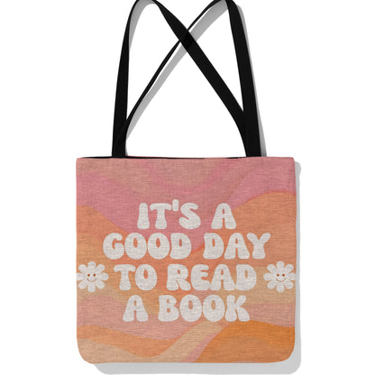 Bookworm Bliss Woven Tote Bag 📚🌸