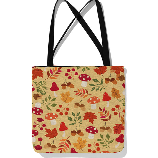 Mushroom Woven Woven Tote Bag