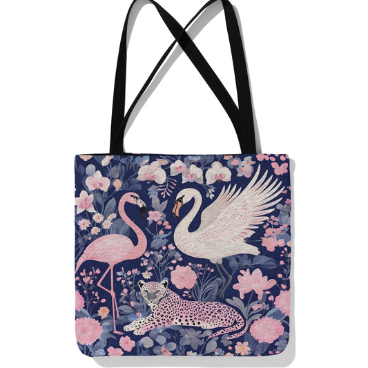 Toile de Jouy Woven Tote Bag