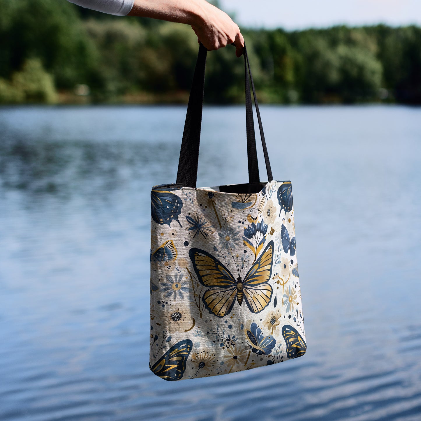 Butterfly Woven Tapestry Tote Bag 🦋🌸