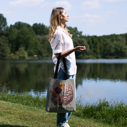 Use Your Brain Tote Bag 🧠🌸